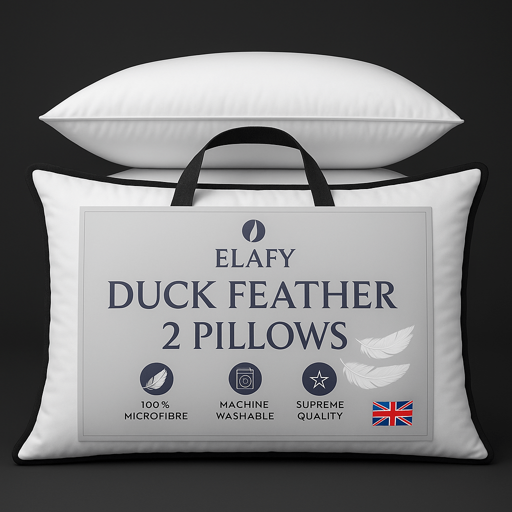 Luxury Duck Feather & Down Pillow – Hotel Quality