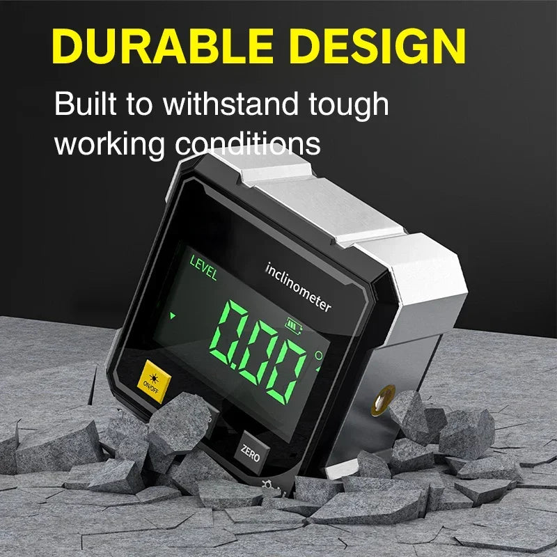 Digital Angle Gauge with Laser – Magnetic Inclinometer
