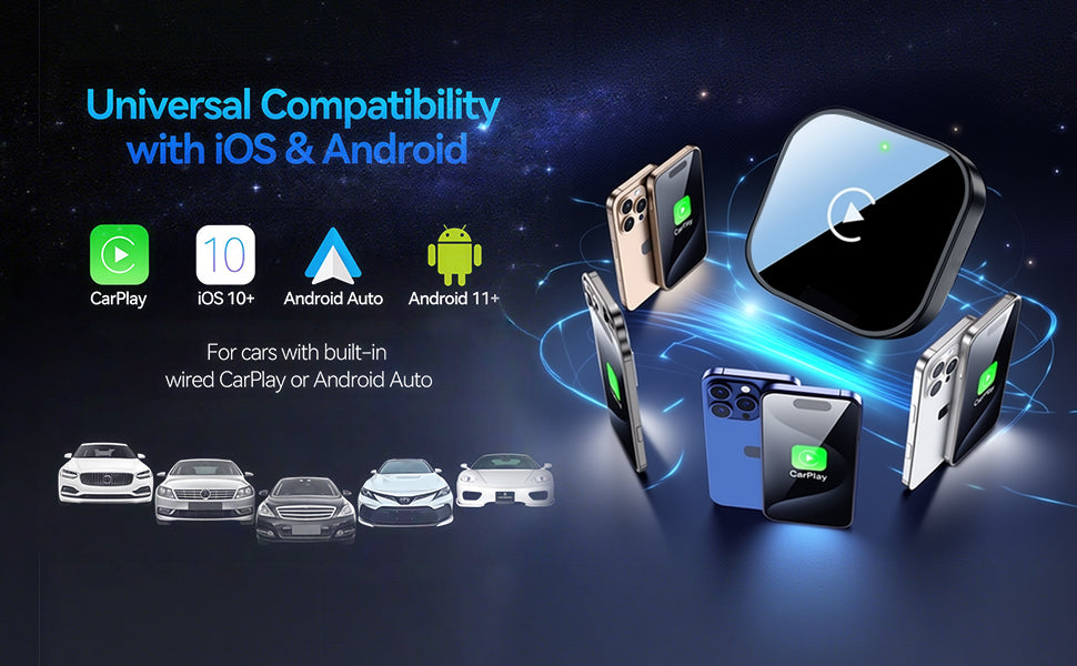Wireless CarPlay & Android Auto Adapter – Plug & Play