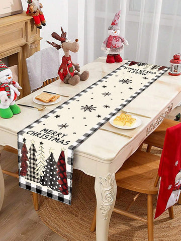 Thick Linen Christmas Table Runner