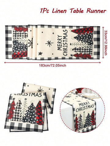 Thick Linen Christmas Table Runner