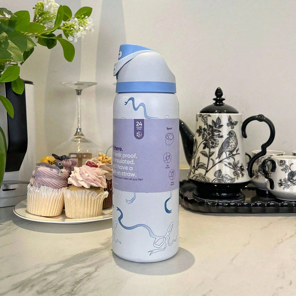 Insulated Stainless Steel Sports Water Bottle With Straw For Sports