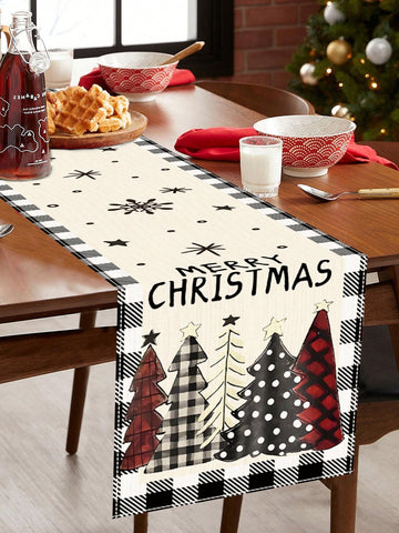 Thick Linen Christmas Table Runner