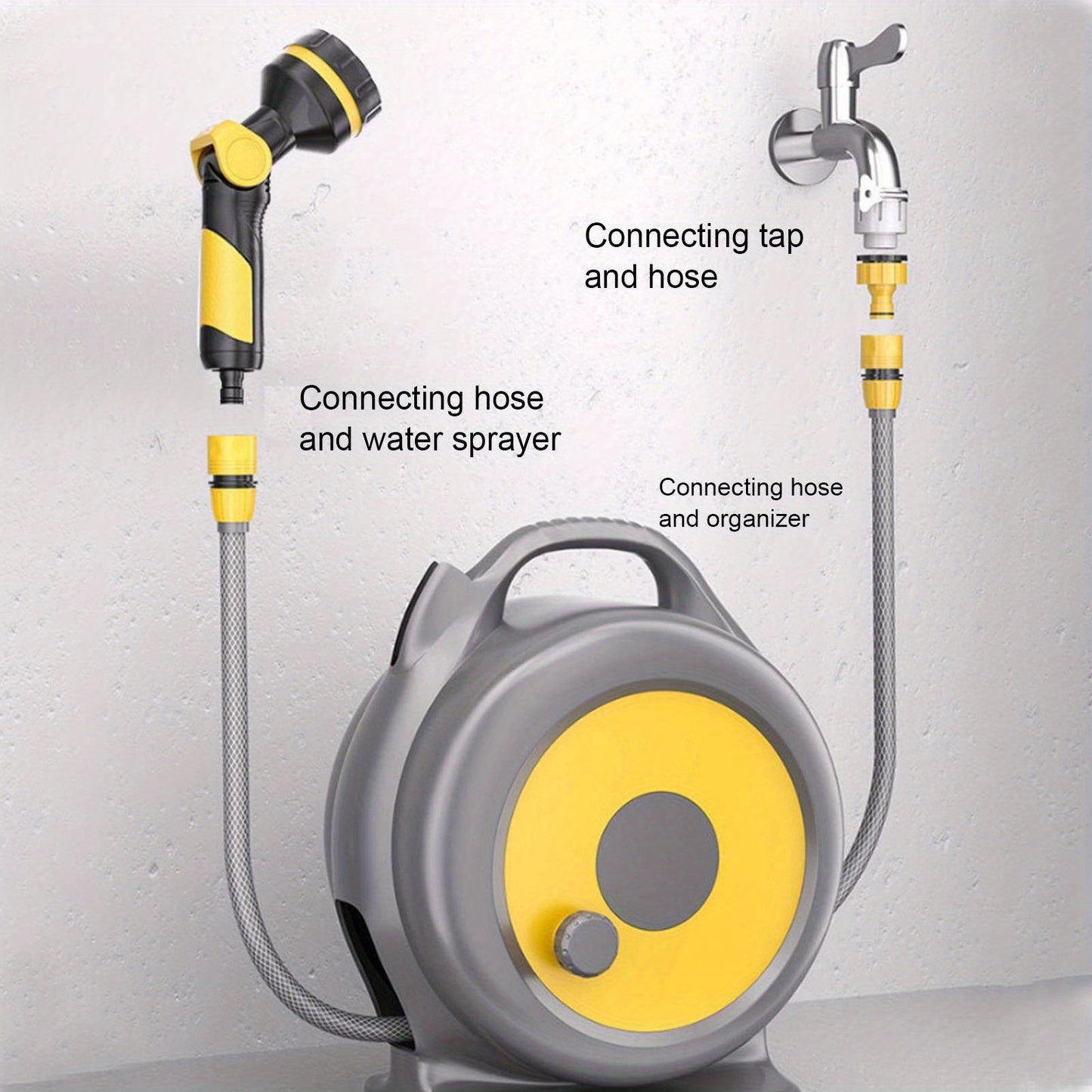 20m Portable Garden Hose Reel with Spray Nozzle