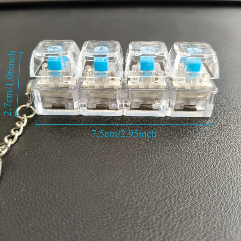 Mini Mechanical Keyboard Fidget Toy – Clicky Keychain