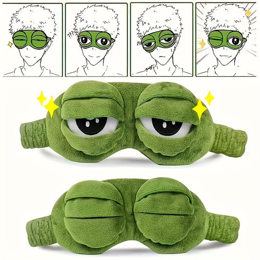 Plush Frog Sleep Mask – Soft Contoured Eye Cover