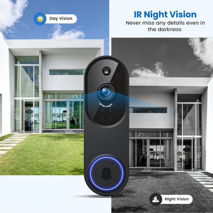 1080P Smart Video Doorbell Camera with 2-Way Audio