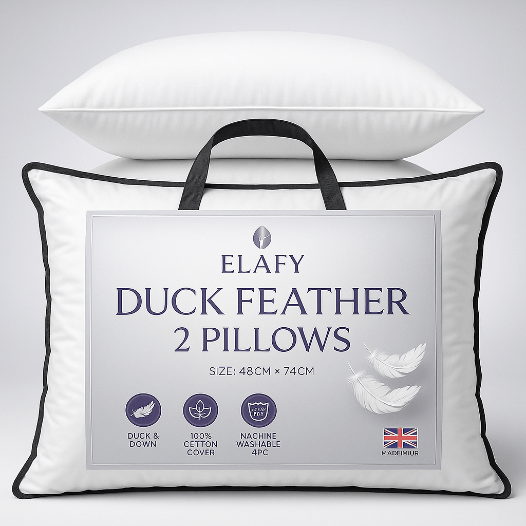 Luxury Duck Feather & Down Pillow – Hotel Quality
