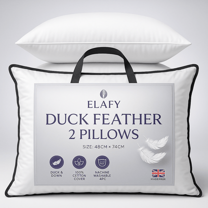 Luxury Duck Feather & Down Pillow – Hotel Quality