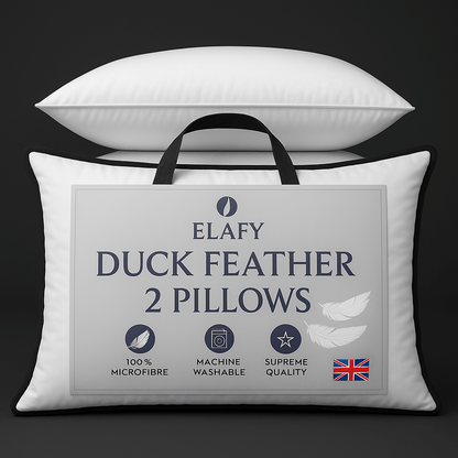 Luxury Duck Feather & Down Pillow – Hotel Quality