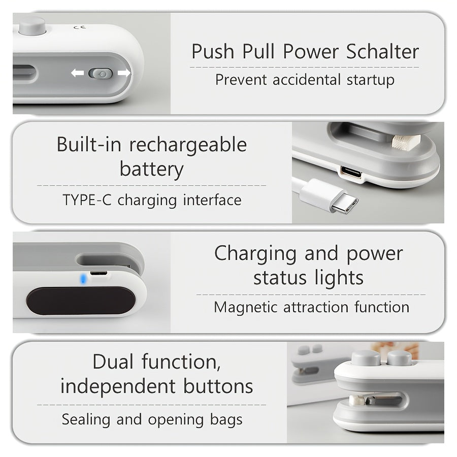 USB Rechargeable Mini Bag Sealer – Portable Heat Sealer