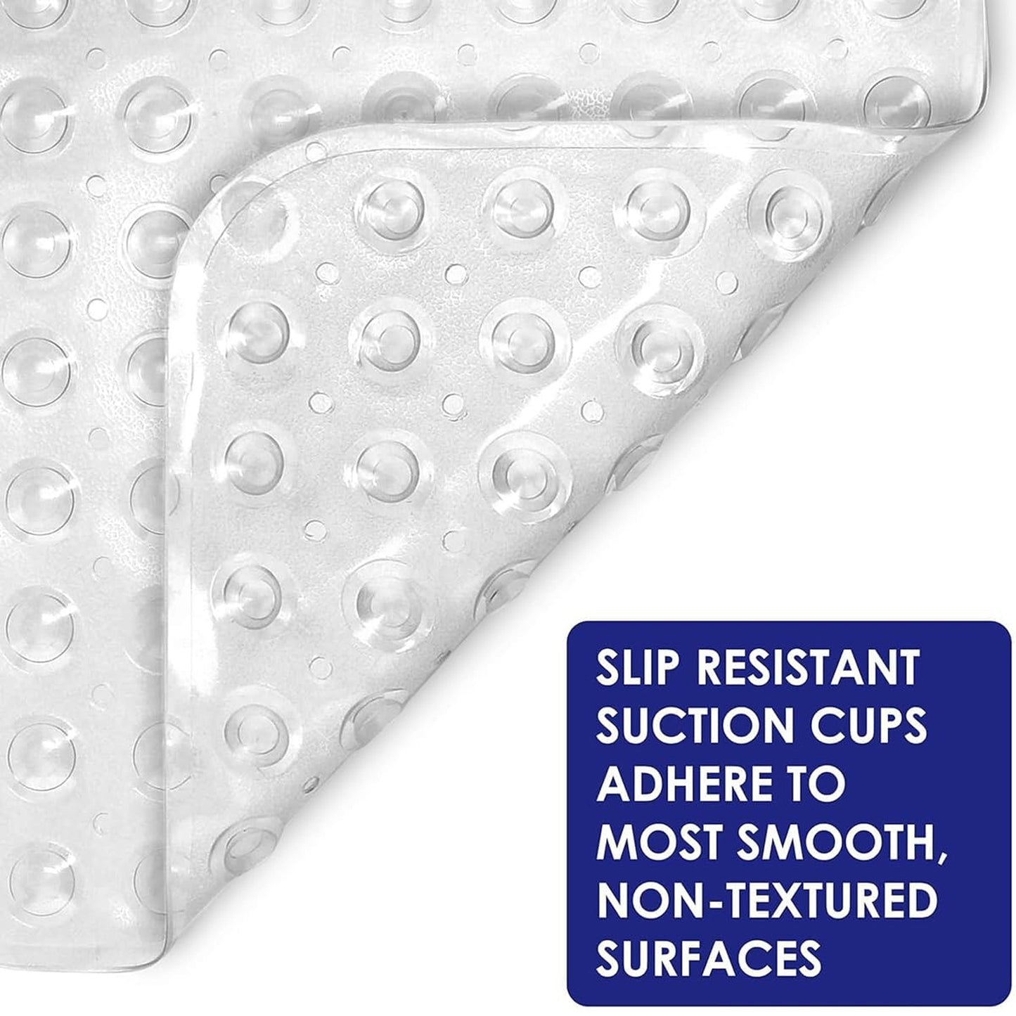 Large Non-Slip Shower Mat with Suction Cups