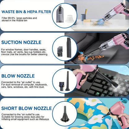 Wireless Handheld Vacuum Cleaner – Strong Suction USB Rechargeable