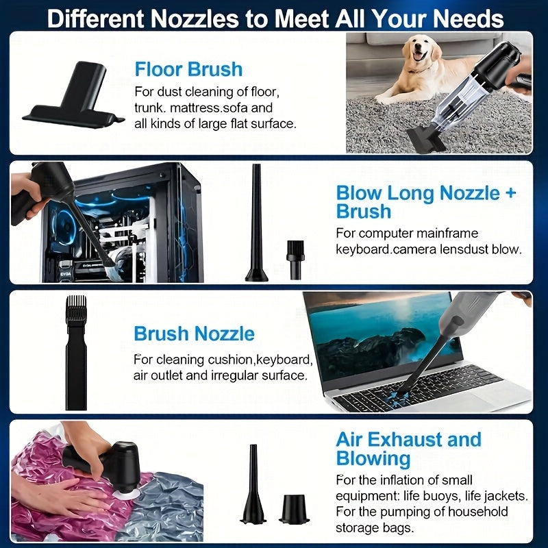 Wireless Vacuum Cleaner – Strong Suction USB Rechargeable