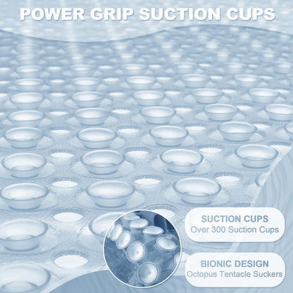 Large Non-Slip Shower Mat with Suction Cups