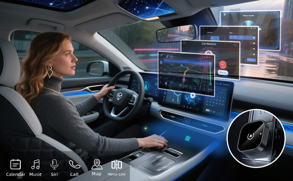 Wireless CarPlay & Android Auto Adapter – Plug & Play