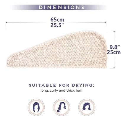 Solid Hair Towel Wrap for Women