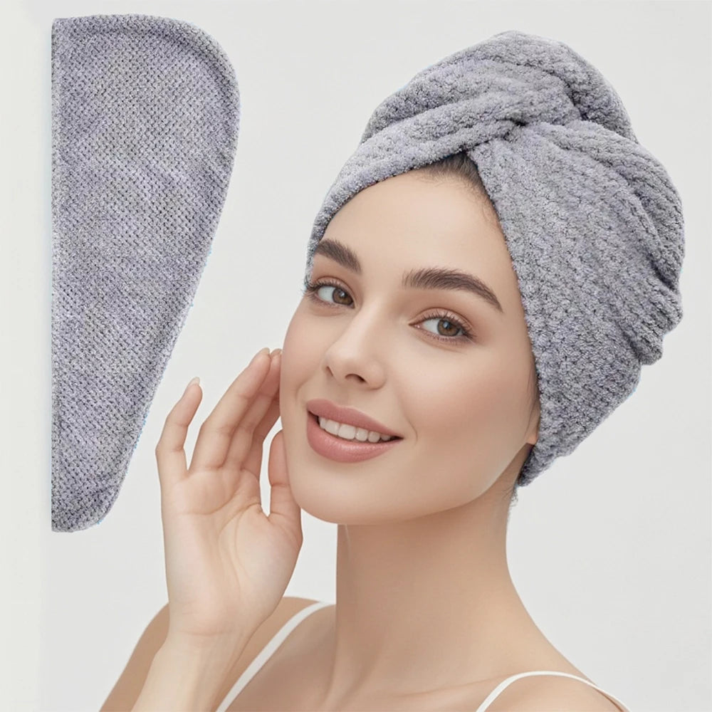 Solid Hair Towel Wrap for Women