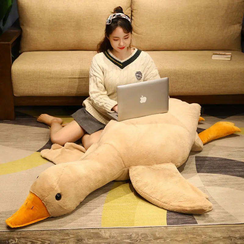 Giant Goose Plush Pillow – Soft Stuffed Animal Toy