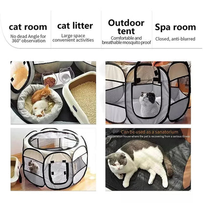 Portable Foldable Pet Tent for Dogs & Cats