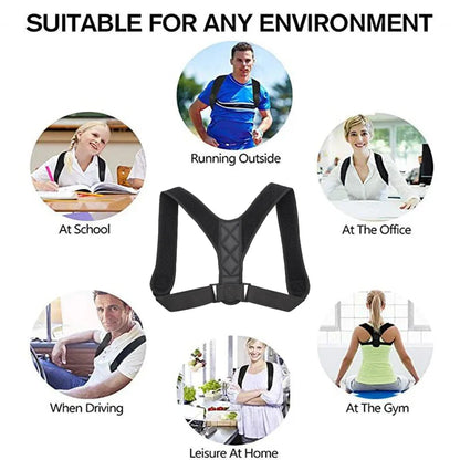 Adjustable Back & Shoulder Posture Corrector Belt