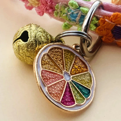 Adjustable Pet Collar with Bell – Cute Footprint Safety Necklace