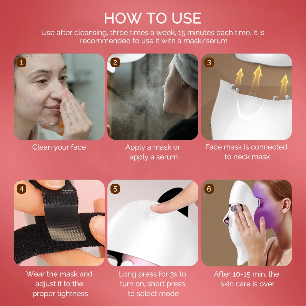 Rechargeable LED Facial & Neck Mask