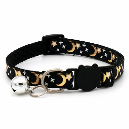 Adjustable Pet Collar with Bell – Cute Footprint Safety Necklace