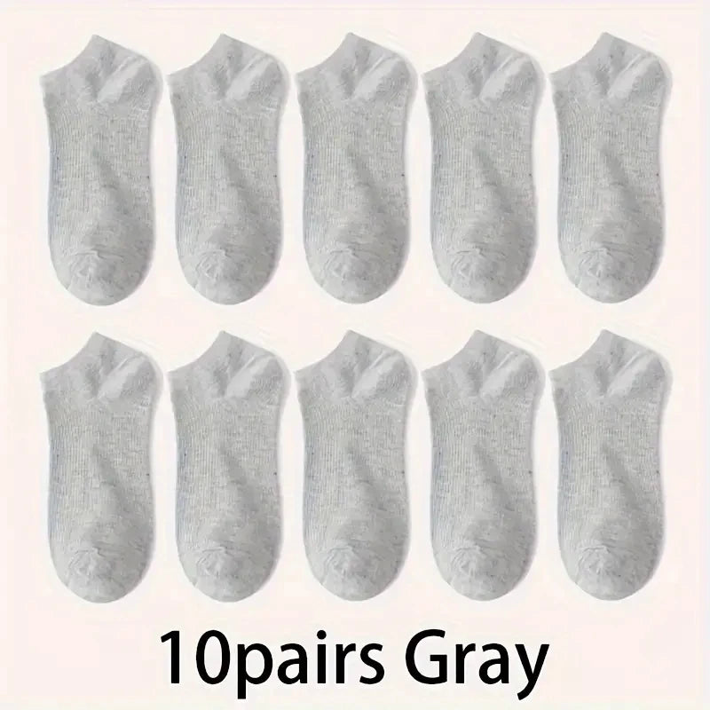 Unisex Ankle Socks (5/10 Pack) – Breathable Lightweight Sports & Daily Wear