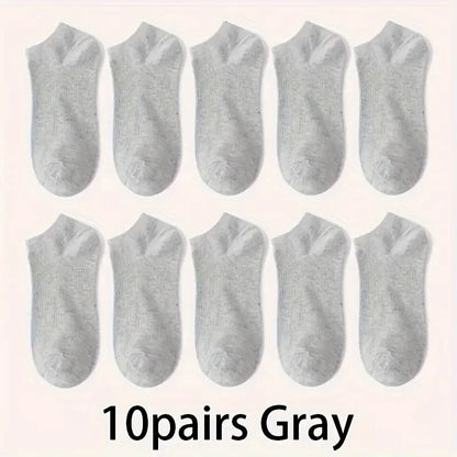Unisex Ankle Socks (5/10 Pack) – Breathable Lightweight Sports & Daily Wear