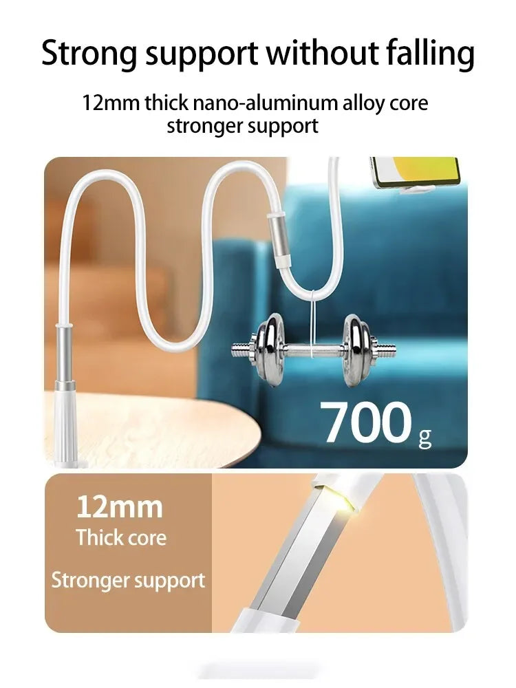Flexible Gooseneck Phone Holder – Lazy Bed Desktop Clamp Stand
