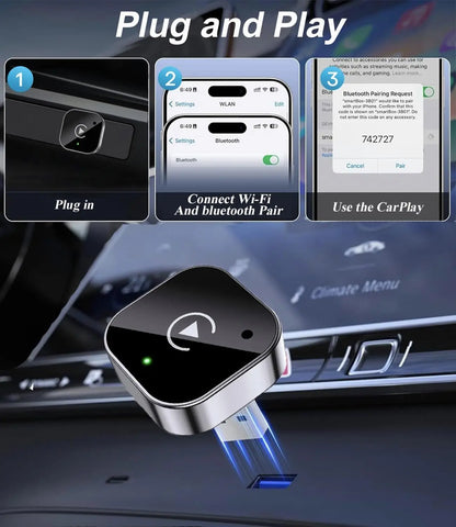 Wireless CarPlay & Android Auto Adapter – Plug & Play