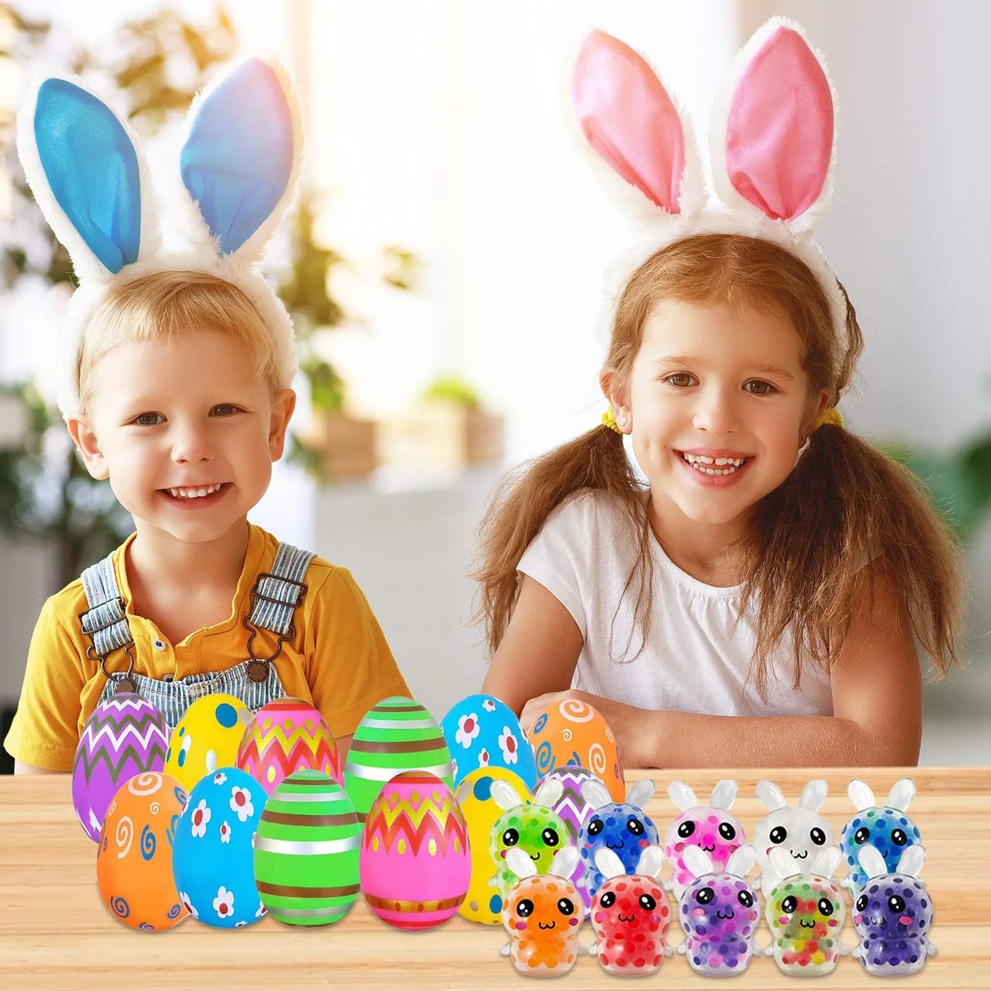 12pcs Prefilled Easter Eggs with Squishy Toy Set