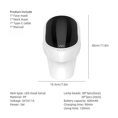 Rechargeable LED Facial & Neck Mask