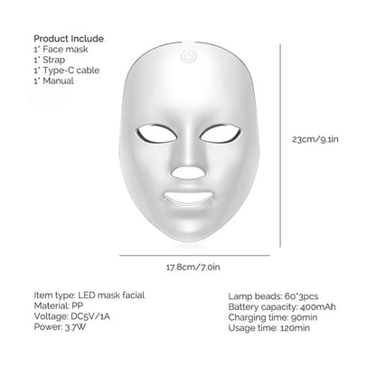 Wireless LED Facial Mask