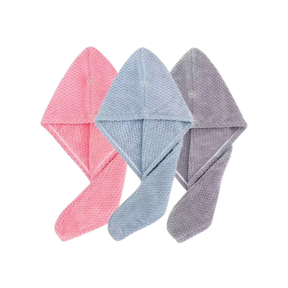 Solid Hair Towel Wrap for Women