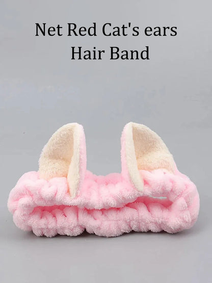 Soft Cat Ear Makeup Headband for Girls