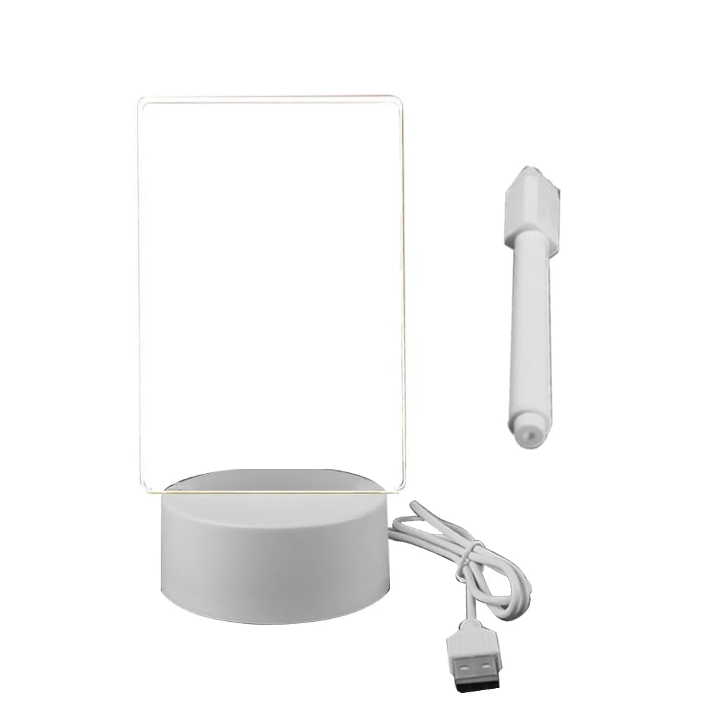 LED Acrylic Message Board Night Light – USB Powered