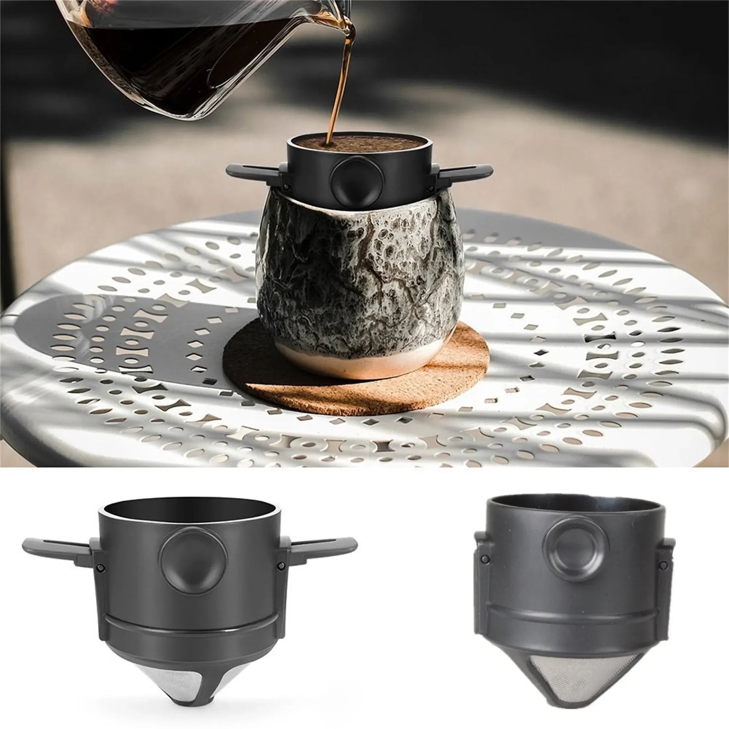 Travel-Friendly Pour-Over Coffee Maker Set