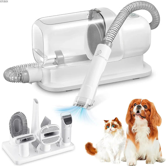 Pet Grooming Vacuum Kit with 2.3L Hair Collector