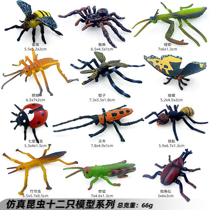 Miniature Insect & Animal Figures Set