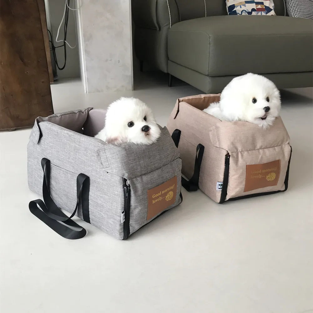 Portable Dog Car Seat Bed & Travel Carrier