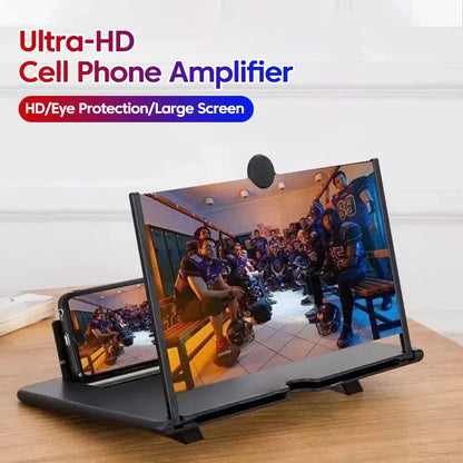 10/12” HD Phone Screen Magnifier – Portable Video Amplifier Stand