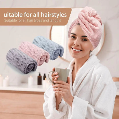 Solid Hair Towel Wrap for Women