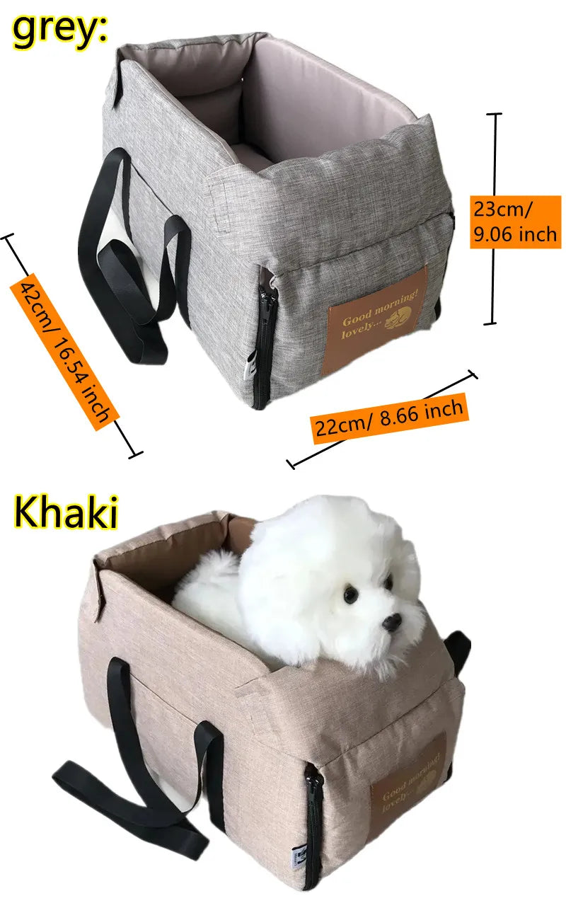 Portable Dog Car Seat Bed & Travel Carrier