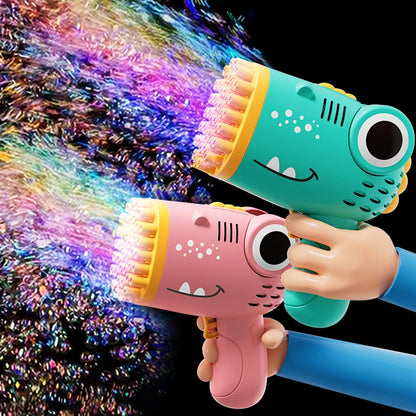 40-Hole Electric Dinosaur Bubble Gun Toy