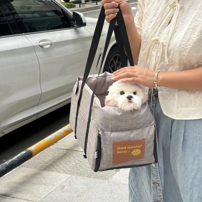 Portable Dog Car Seat Bed & Travel Carrier