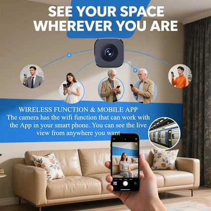 Wireless WiFi Mini Security Camera with Night Vision