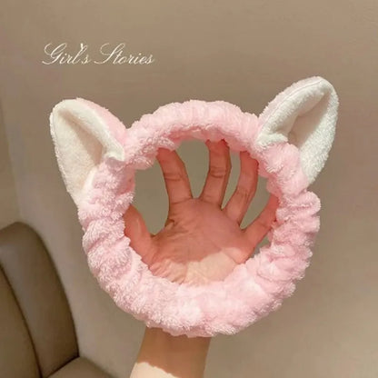 Soft Cat Ear Makeup Headband for Girls
