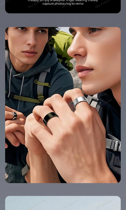 Smart Health Tracking Ring with Charging Case